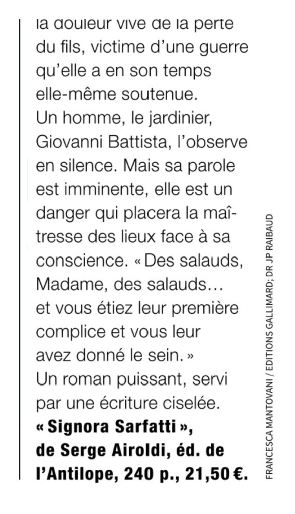 Signora Sarfatti dans Femme Actuelle 2/2